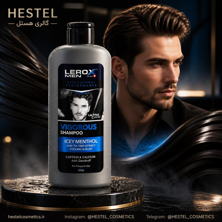 شامپو ضد شوره مردانه لروکس Lerox Vigorous 550 گرم